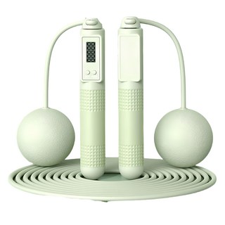 MICHAEL FITNESS 麥克健身 智能跳繩兩用款-綠色, 調節繩 + 負重大球，運動數據一目瞭然, 150 x 200 x 70mm, 1組