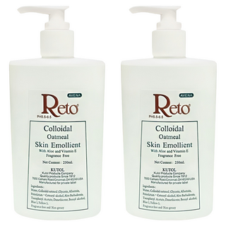 Reto 燕麥膠體皮膚滋潤劑 含蘆薈和維生素E 不含香精 不油膩, 250ml, 2瓶