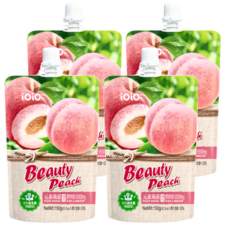 十全 iOiO 食在愛我 元素蒟蒻 膠原蛋白蜜桃 添加12種維生素 含日本膠原蛋白胜肽, 150g, 4包