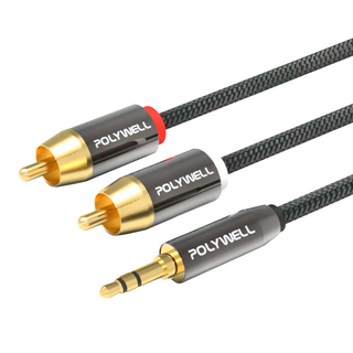 POLYWELL 寶利威爾 三極 影音線 3.5mm, PW15-W52-B020, 1條