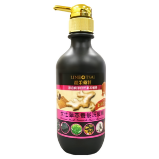 靚采藥粧 女仕草本養髮洗髮精 添加老薑萃取液、草本植萃 溫和細緻泡沫, 500ml, 1瓶