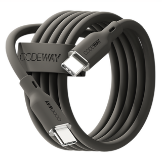 CODEWAY PALLET系列 100W PD USB-C to USB-C 傳輸線, 200cm, 黑色, 1條