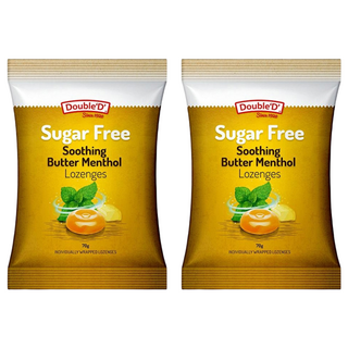 Double'D 無糖薄荷糖 鮮奶油口味 獨立包裝 低熱量, 70g, 2袋