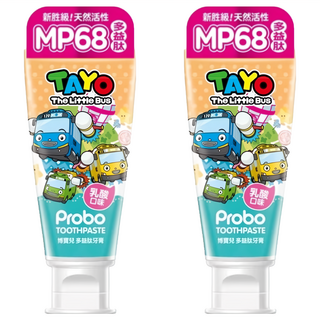 Probo 博寶兒 TAYO 多益肽乳酸口味牙膏, 80g, 2條