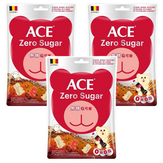 ACE 無糖Q可樂軟糖 比利時進口 無六大過敏原, 220g, 3包