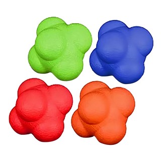 AD-ROCKET 反應訓練球 4件組 橡膠材質 重量:58g/個, 4.7 x 5.7 x 4.7 cm, 六角, 1組