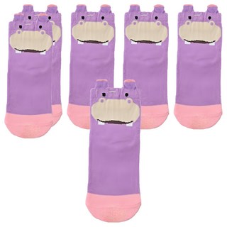 貝柔 Peilou 趣味止滑童襪 Set 6雙 柔軟棉花材質 可愛立體造型 腳底止滑設計