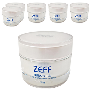 Zeff 素顏霜，含雲母和珍珠粉，提亮遮瑕，可用作日霜/妝前霜/身體霜，45g, 白色, 6罐