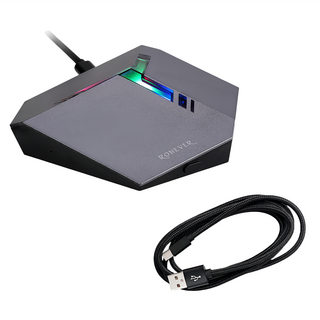 RONEVER RGB平面麥克風 線長150cm 附絨布收納袋, MAE001, 鐵灰色, 1個