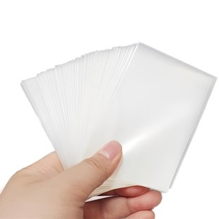 葉子小舖 身分證卡套 20絲卡膜 50張一包 PC材質 6*9.1cm 耐磨可收納, 透明, 4包