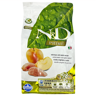 Farmina 法米納 ND 挑嘴成犬 天然無穀糧 小顆粒 狗飼料, 野豬蘋果, 2.5kg, 1袋