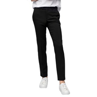 CARET 男款直筒彈力休閒褲，隱形鬆緊帶設計，穿著舒適不緊勒, 30吋, 黑色