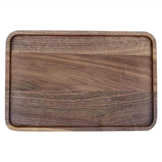 日式原木托盤 - 30x20CM, 大(30 x 20cm), 胡桃木色, 1個