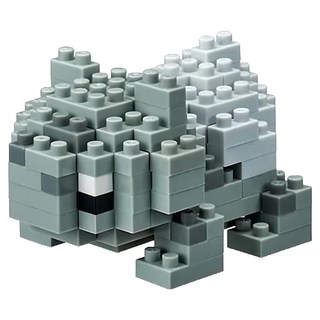 nanoblock 河田積木 KWD 積木 NBPM 016 妙蛙種子綠版 160, 1個, 綠色