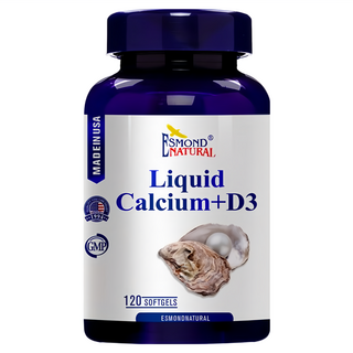 ESMOND NATURAL 愛司盟 液體鈣+D3 軟膠囊 120顆 每顆含鈣300毫克, 1罐