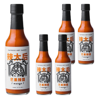 辣太后 芒果辣醬 MANGO HOT SAUCE 台灣在地嚴選食材 無油低脂 無添加防腐劑, 148ml, 5瓶