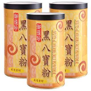 御復珍 黑八寶粉 添加超級食物藜麥 無添加任何添加物, 600g, 3罐
