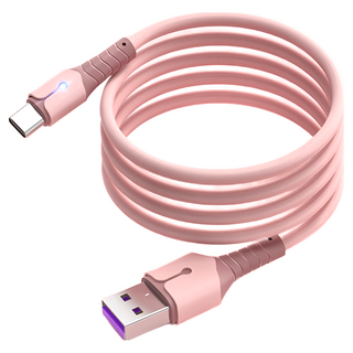 德利生活 Lightning 矽膠充電線 2m 顏色隨機 iPhone充電線, 1條