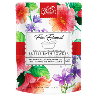 Saboo 台灣公司貨 火焰元素 泡沫沐浴粉 含荷荷巴油、甜杏仁油、維生素E, 200g, 1包