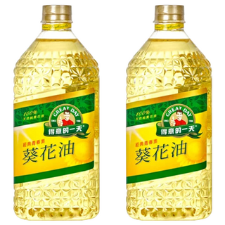 得意的一天 100%純葵花油，精純油質，清爽穩定，耐高溫且低油煙, 1.58L, 2瓶