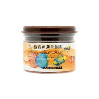 AQUAFUN 水之樂 觀賞魚薄片飼料 嗜口性佳 易消化吸收 不汙染水質, 35g, 1罐