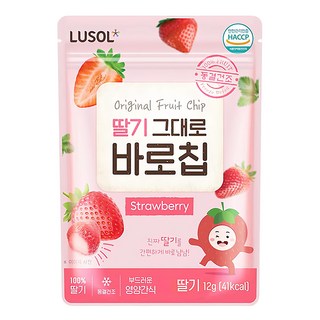 LUSOL 草莓果乾 冷凍乾燥 100%無添加, 12g, 1包