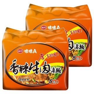 味丹 味味A 香辣牛肉湯麵 83g, 10包
