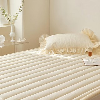 maatila 夏日浪漫 雪花 泡泡紗 固定帶 床墊, C eam