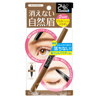 BROWLASH EX 亮眼兩用3D眉彩筆 防水型 膠筆+眉粉, 輕柔棕, 1支