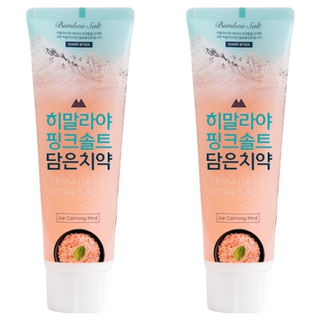 LG 生活健康 喜馬拉雅粉晶鹽 牙膏, 冰澈薄荷口味, 100g, 2條