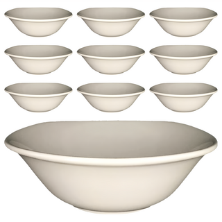 TATUNG 大同磁器 四邊湯碗 19.2 x 19.2 x 6.3cm 10個一組, 白色, 1組