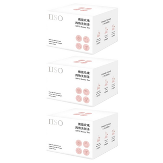 仁濟中藥 IIISO 機能玫瑰四物美妍茶 Set - 暖暖四寶, 紅潤健康, 不添加黑糖/冰糖, 6g, 12包, 3盒