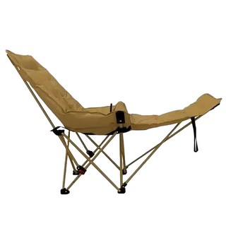 A&R 坐躺兩用高背月亮椅 三檔調節加棉適舒款 帶腿托款, 1個, 卡其色