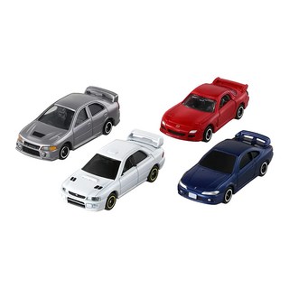 TOMICA 歷代跑車車組, 灰色 + 白色 + 藍色 + 紅色, 1組