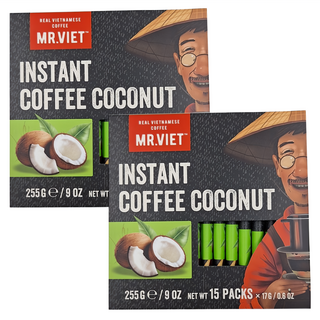 MR.VIET 椰子即溶咖啡粉, 17g, 15入, 2盒