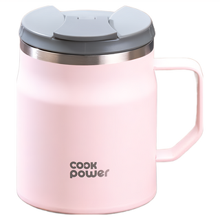 cook power 鍋寶 內陶瓷保溫保冰辦公杯, 400ml, 泡泡糖粉, 1個