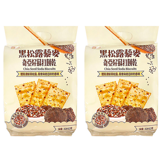 福伯 黑松露藜麥奇亞籽蘇打餅乾, 320g, 2袋