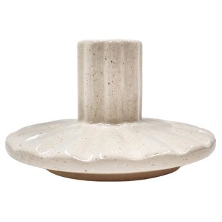 北歐現代素白風格燭臺 陶瓷燭臺, 米白色