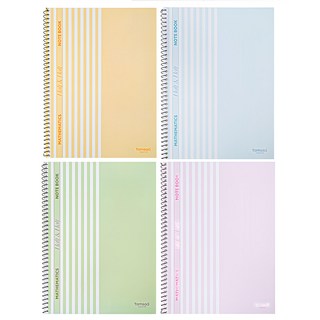 Tamsaa 數學雙色錯題練習線圈筆記本, 黃色 + 藍色 + 綠色 + 粉色, 4個