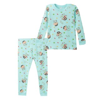 ONEDER 旺達棉品 蠟筆小新 兒童款 長袖套裝, 120cm