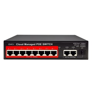 Neon 台灣霓虹 雲端網管POE交換機, 多埠網口設計 提升性能, 支持遠距離供電 穩定可靠, 全金屬外殼 快速散熱, 4KV防雷浪湧設計, CSW-8MP2G1S, 1個