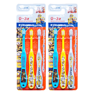 Skater 嬰兒用牙刷組 0~3歲, 小小兵, 3入, 2組
