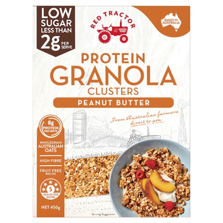RED TRACTOR 紅色拖拉機 Protein Granola Clusters 花生醬 低糖燕麥片, 450g, 1盒