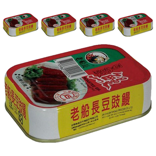 老船長 豆豉鰻 膠質含量高, 100g, 5罐