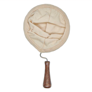 法蘭絨3-4人咖啡濾組, 棉質咖啡濾布, #304不鏽鋼圈, 木質柄, 1組