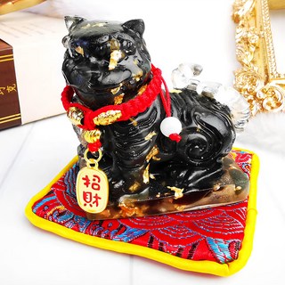 財神虎爺擺件組，HS-1005黑曜石，含招財靈符, 1組