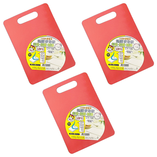 百貨King 健康切菜板 PP聚丙烯材質 耐溫+120°C~-20°C 台灣製造, 中(28 x 20 x 0.4cm), 顏色隨機, 3個