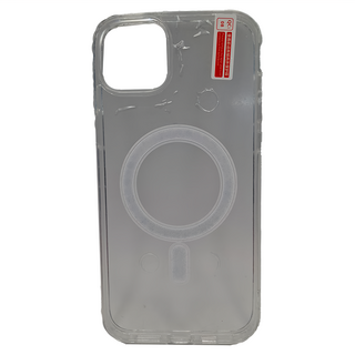 Timo MagSafe磁吸四角防摔手機保護殼，高出鏡頭完美保護，四角氣囊抗震保護設計, iPhone 14 Plus, 透明