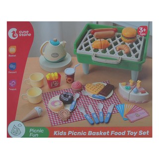 cute stone 盟石 兒童仿真鍋具切切樂套裝玩具組 36個月以上 CS5006, Multicolor, 1組