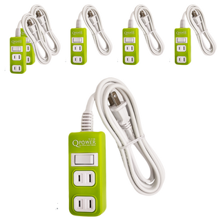 Tyson 太順電業 QPOWER 太超值 1切3座 2P延長線 TS-213B, 1.8m, 萊姆色, 6條